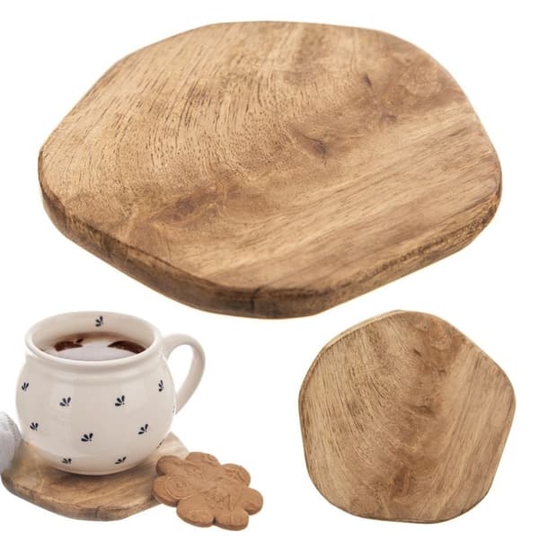 Naturlig tre-underlegg 10 cm - Perfekt for varme/kalde drikker