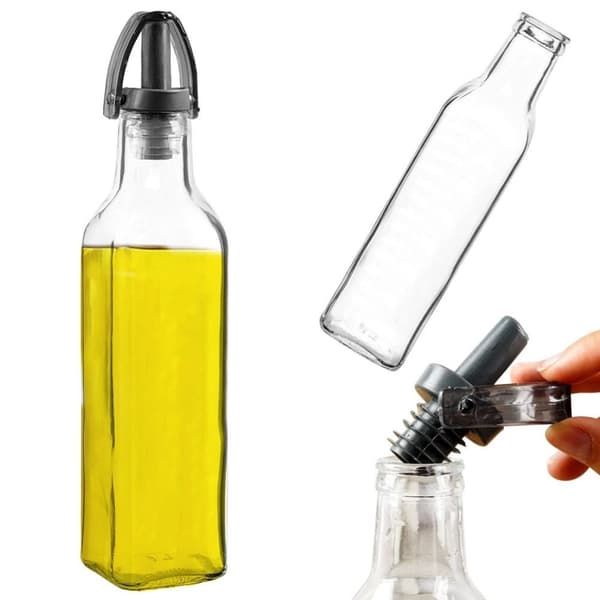 Glassflaske for olje/eddik med helletut og kork