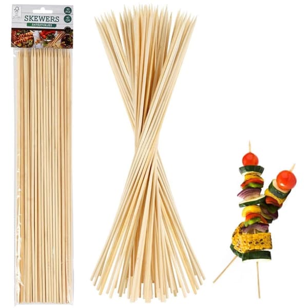 Trespydsett 50 stk, 40 cm langt - Perfekt til grillkebab