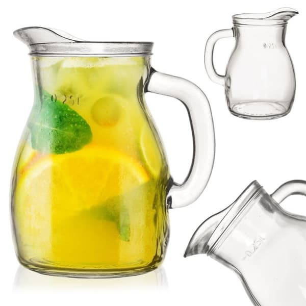 Monipuolinen lasikannu, jossa nokka, kahva ja mitta-asteikko 300 ml