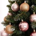 Pikkukuva 2 / 6: 12 rikkoutumattoman vaaleanpunaisen joulukuusenpallon setti - glitter & matta