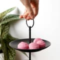 Miniatyrbillede 4 af 9: Elegant tre-lags kagebakke i sort porcelæn