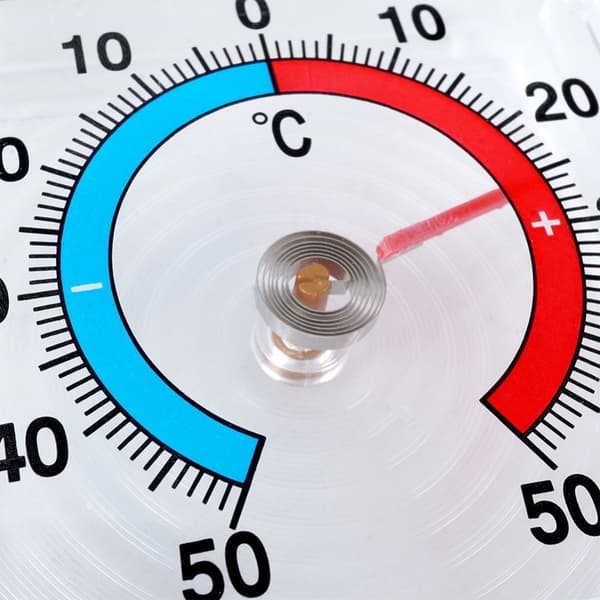 Firkantet bimetal termometer til vinduer, -50°C til +50°C