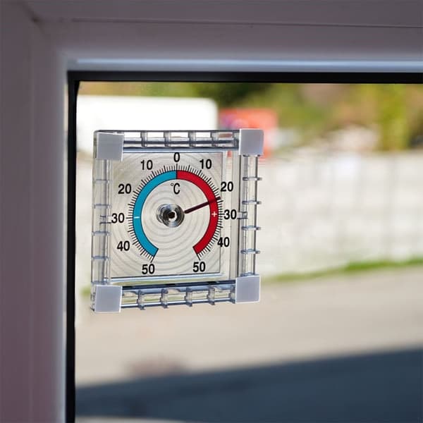 Firkantet bimetal termometer til vinduer, -50°C til +50°C