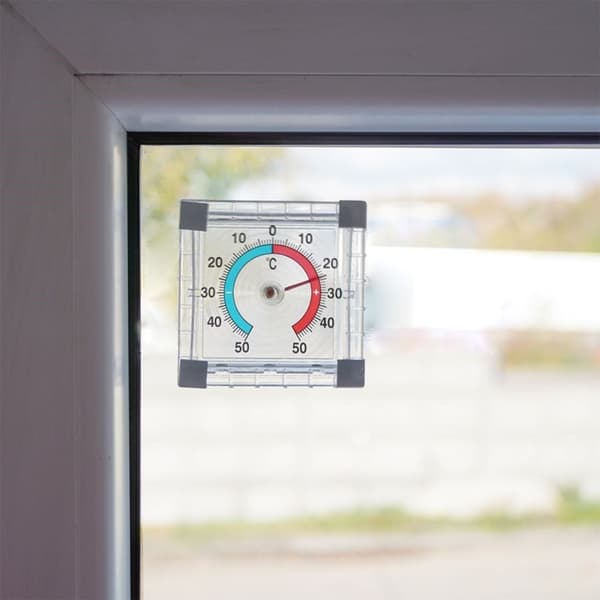 Firkantet bimetal termometer til vinduer, -50°C til +50°C