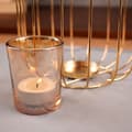 Miniatyrbillede 6 af 10: Elegant stearinlyslygte i metal og glas til stearinlys eller fyrfadslys