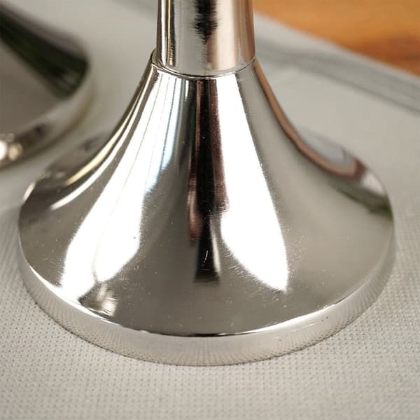 Klassisk Aluminium Ljusstake i Silver för Långt Ljus