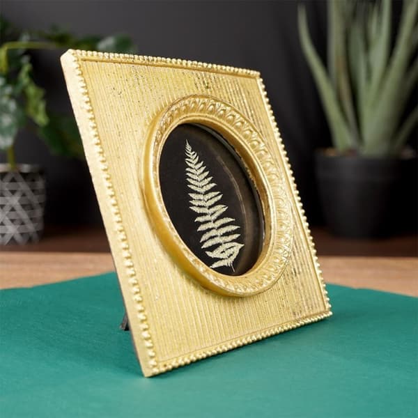 Kultainen valokuvakehys 10x10 cm - Tyylikäs kodin sisustus