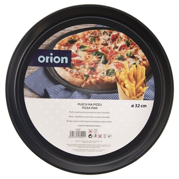 Rund pizzaplade med perforeret bund og non-stick belægning