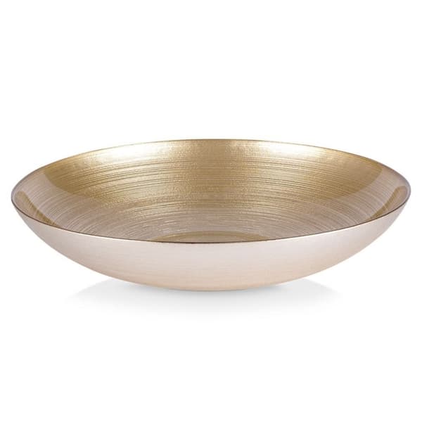 Stor gyllen glassbolle til salat og servering