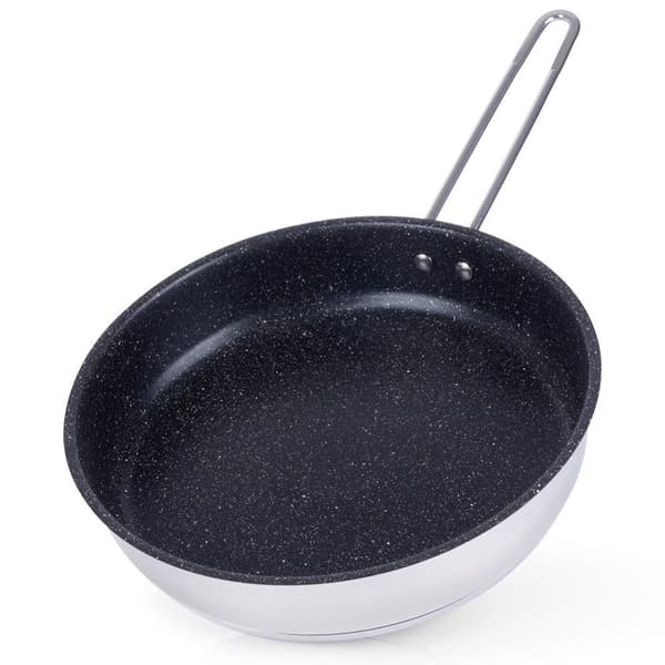 Stekepanne 26 cm stål non-stick granitt til alle komfyrer/ovner