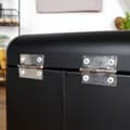 Miniatyrbillede 5 af 10: Kompakt sort metal brødkasse med hængslet låg