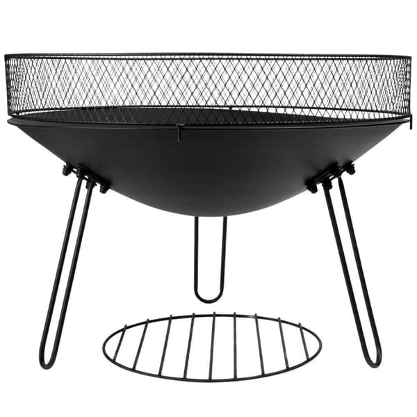 Metallisk Eldstad 60 cm: Säker Brasa för Trädgård/Terrass
