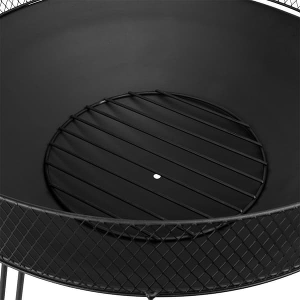 Metallisk Eldstad 60 cm: Säker Brasa för Trädgård/Terrass