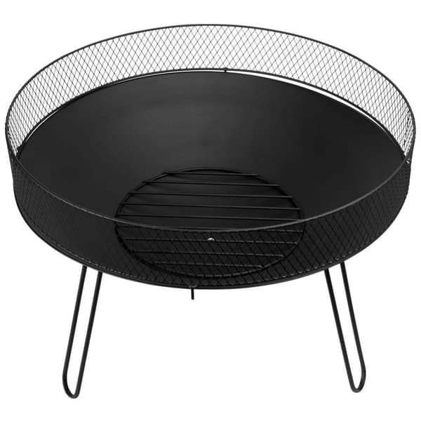 Metallisk Eldstad 60 cm: Säker Brasa för Trädgård/Terrass