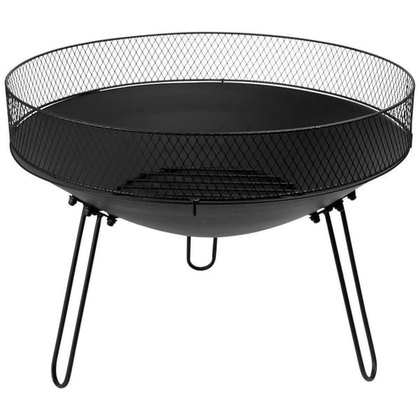 Metallisk Eldstad 60 cm: Säker Brasa för Trädgård/Terrass