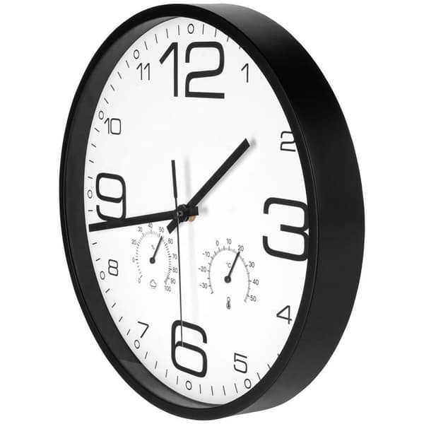 Unik veggklokke med termometer og hygrometer - 30 cm