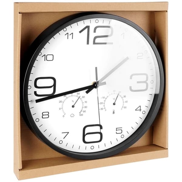 Unik veggklokke med termometer og hygrometer - 30 cm