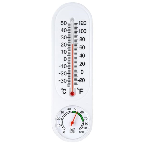 Termometer med hygrometer for innendørs og utendørs bruk