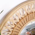Miniatyrbilde 4 av 9: Stilig veggspeil med bambus og 56 cm diameter
