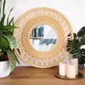 Miniatyrbilde 2 av 9: Stilig veggspeil med bambus og 56 cm diameter