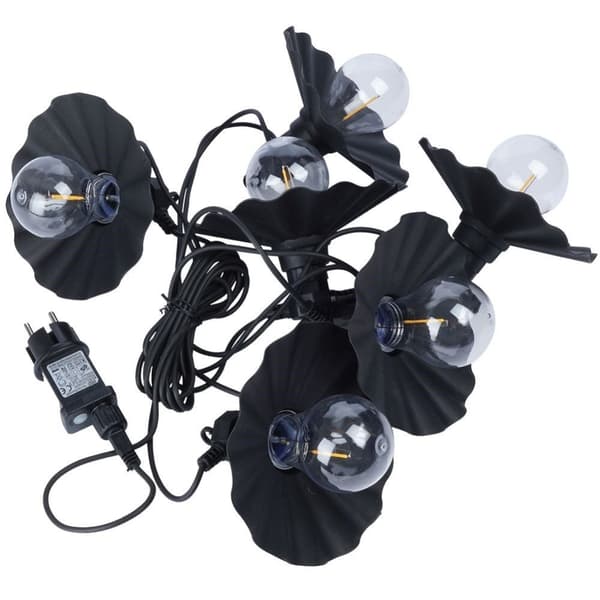 Haveguirlande med 6 LED-lys, timer, til udendørs brug