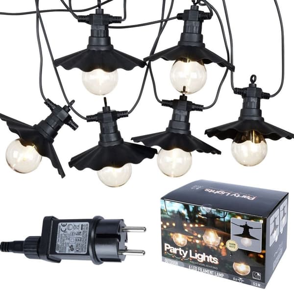 Haveguirlande med 6 LED-lys, timer, til udendørs brug