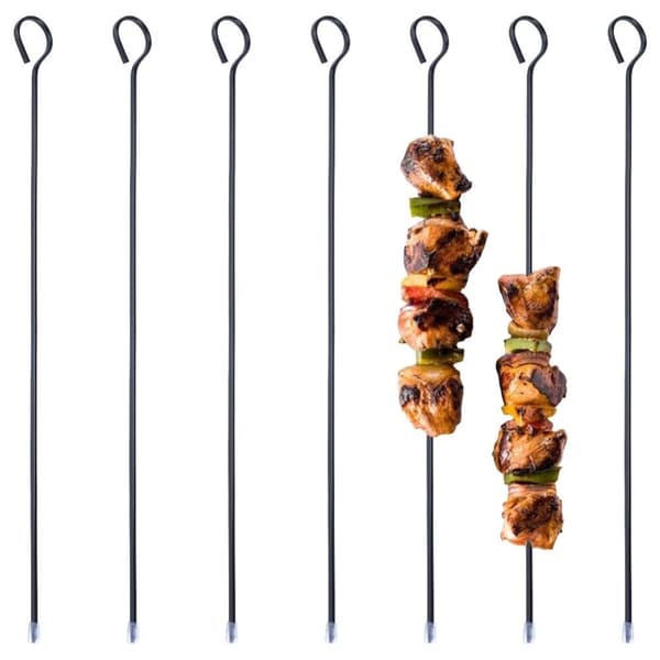 Grillspydsett i rustfritt stål, non-stick, 8-pakning