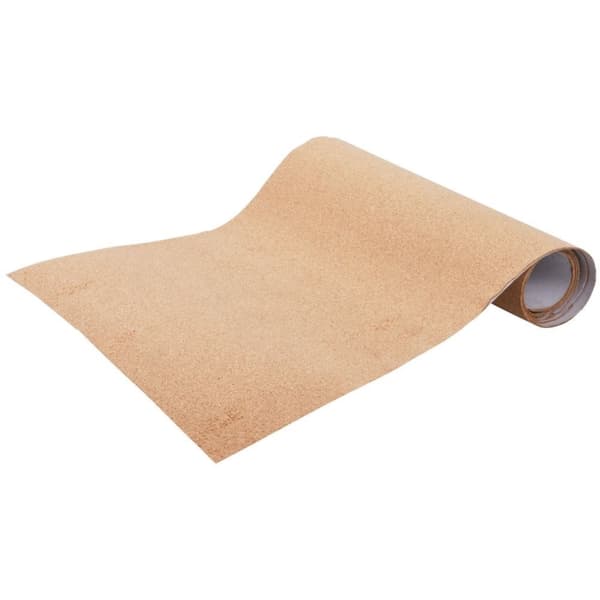 Självhäftande korkmatta för lådor och skåp, klippbar.