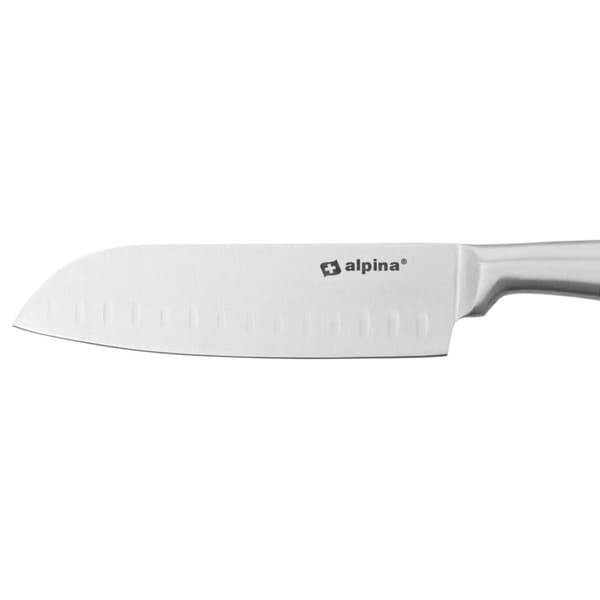 Santoku Kockkniv i Rostfritt Stål med Räfflade Blad
