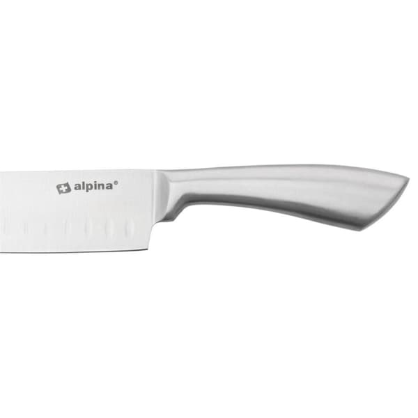 Santoku Kockkniv i Rostfritt Stål med Räfflade Blad
