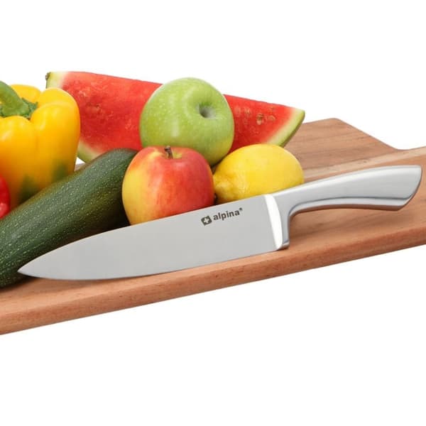 Kokkekniv i rustfritt stål med takket blad