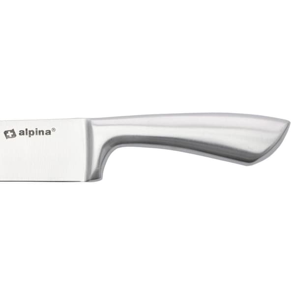 Kokkekniv i rustfritt stål med takket blad