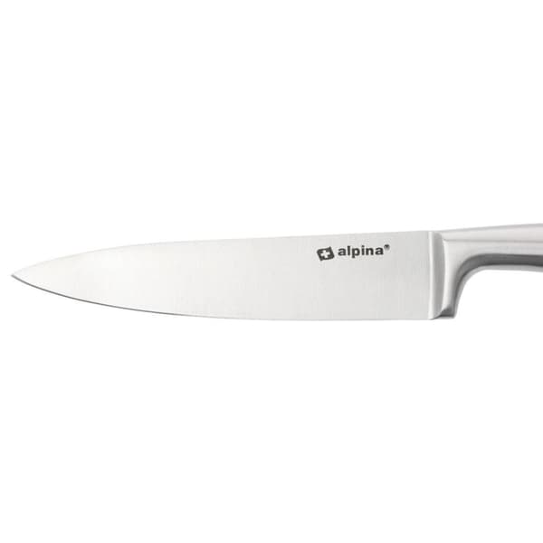 Kokkekniv i rustfritt stål med takket blad