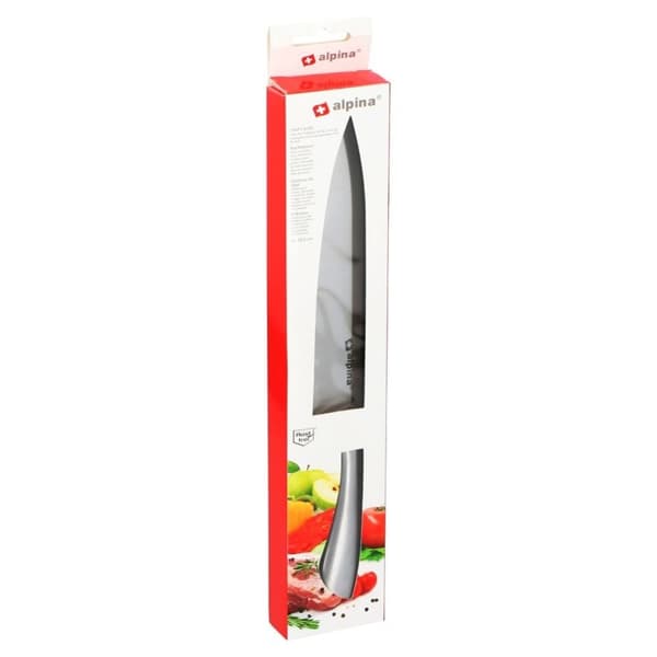 Kokkekniv i rustfritt stål med takket blad