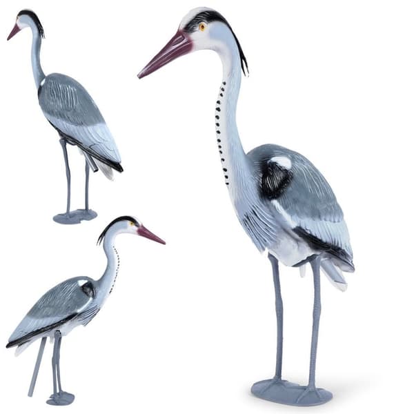 Trädgårdsfigur häger, 72 cm hög, högkvalitativ