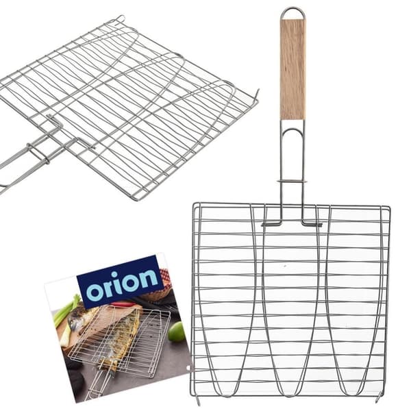 Kaksoisgrilli kumikahvalla täydelliseen kalan grillaukseen