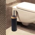 Miniatyrbild 2 av 5: Toalettborste med behållare, enkel design, svart plastborst