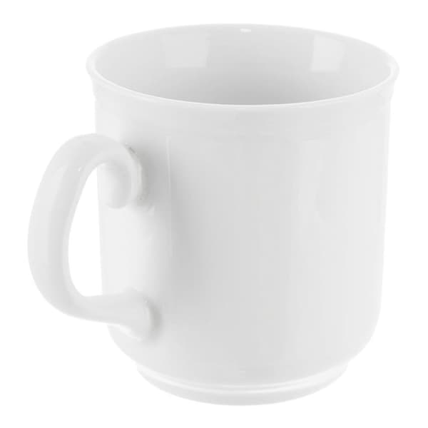 Perfekt porselenskrus til kaffe og te, med komfortabelt håndtak