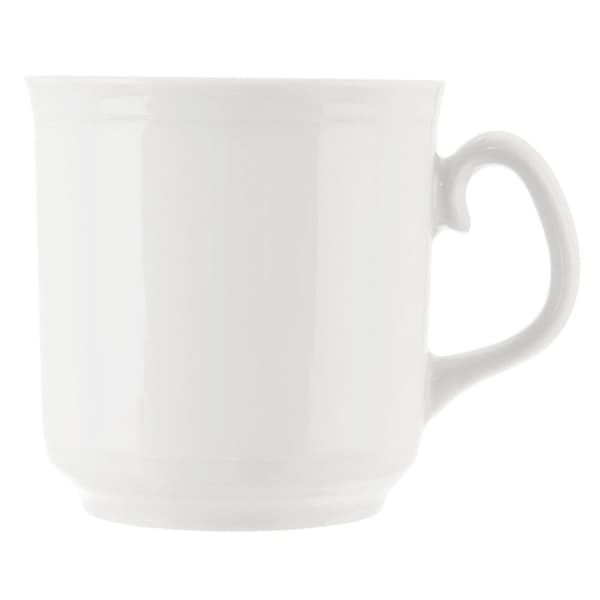Perfekt porselenskrus til kaffe og te, med komfortabelt håndtak
