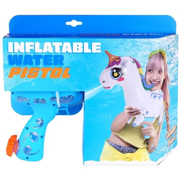 Oppustelig Unicorn vandpistol til sommerleg