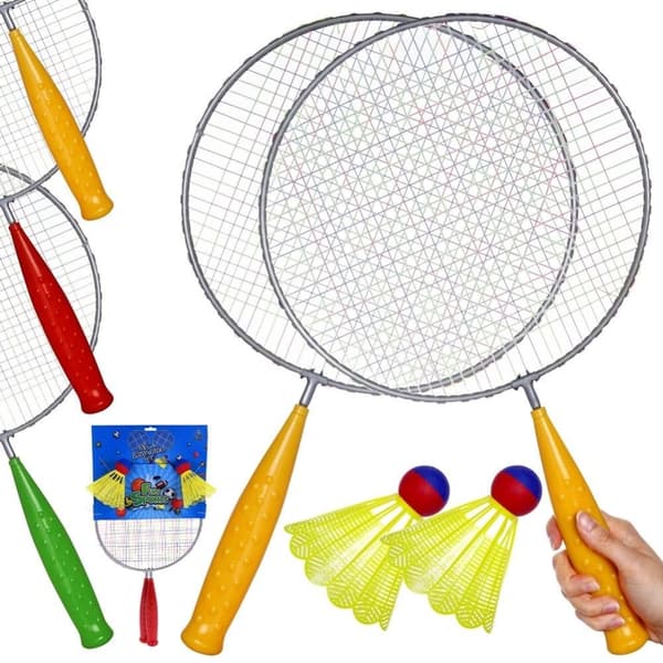 Badmintonsett for 2: Lette racketer og fjerbolle