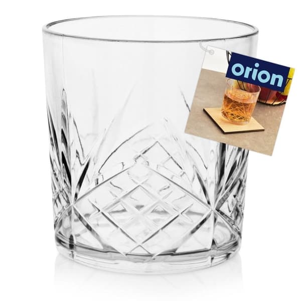 Slitesterk akrylglass 350 ml med dekorativt relieff