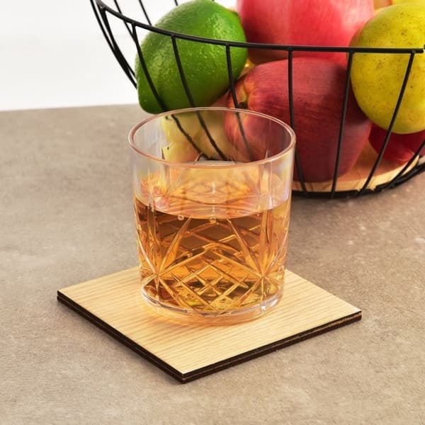 Slitesterk akrylglass 350 ml med dekorativt relieff