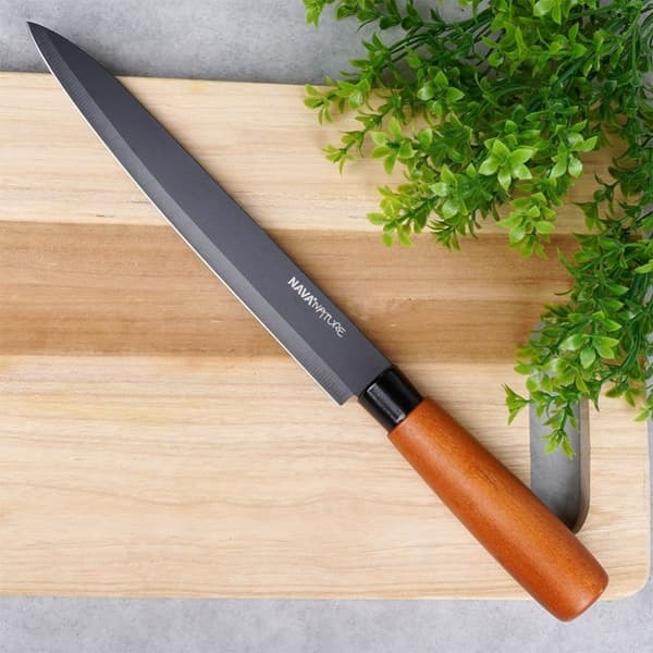Universalkniv 20,5 cm blad med ergonomiskt handtag i svart färg