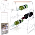 Miniatyrbilde 10 av 10: Vinstativ i hvitmetall til 9 flasker - elegant og praktisk