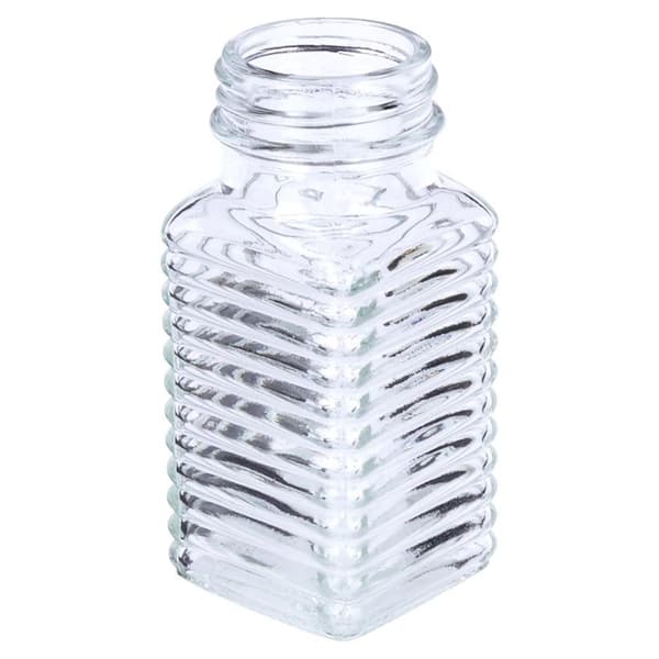 Elegant serveringsset för salt & peppar i glas & metall