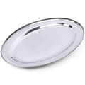 Miniatyrbillede 1 af 5: Oval serveringsbakke i højglans rustfrit stål, robust og holdbar