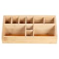 Miniatyrbild 5 av 6: Organisator med 10 fack i bambuträ för smink och makeup