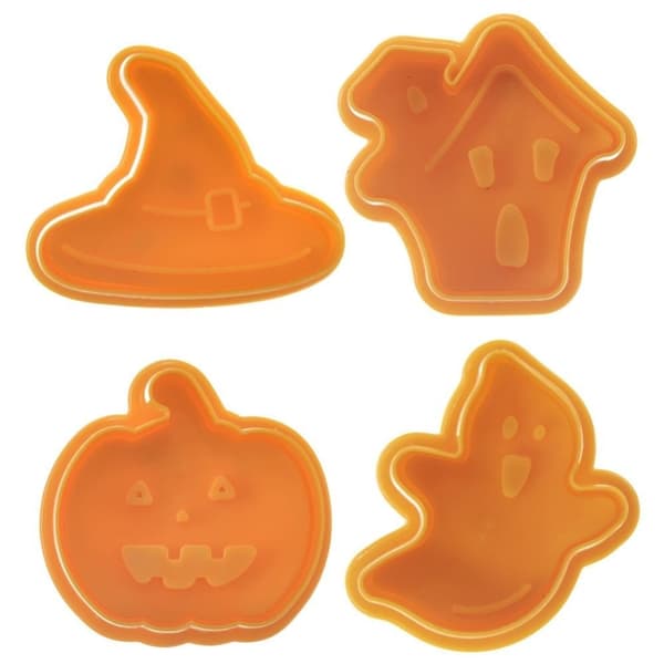 Halloween-bakeformer: Sett med 4 og mønsterstempel